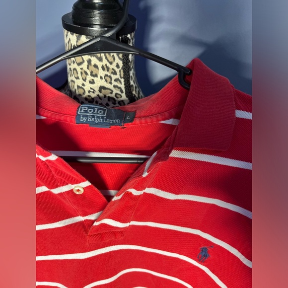 Ralph Lauren Polo Red And White Striped Top - Picture 3 of 4